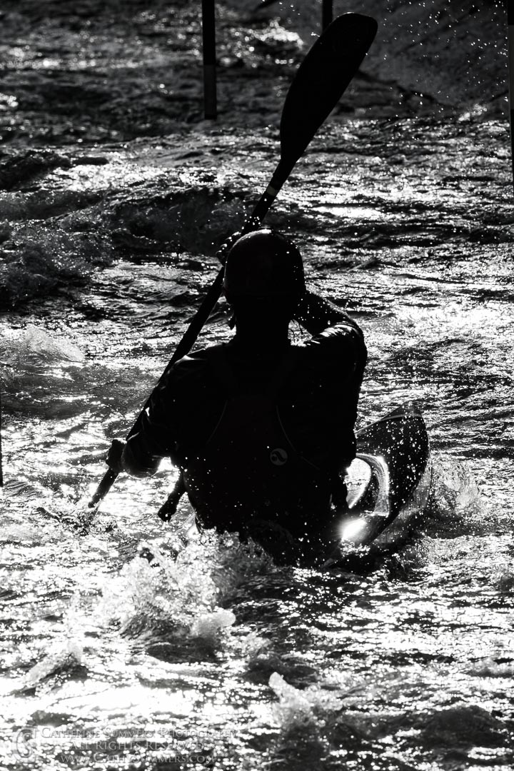 Slalom Kayaker Silhouette