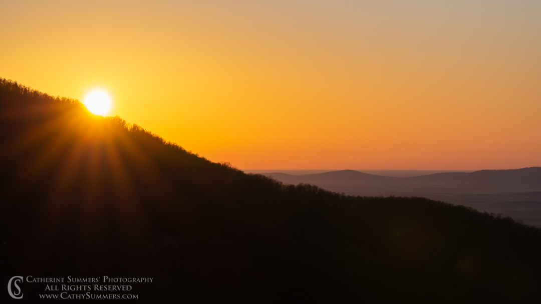Sunrise on a February Morning from Skyline Drive