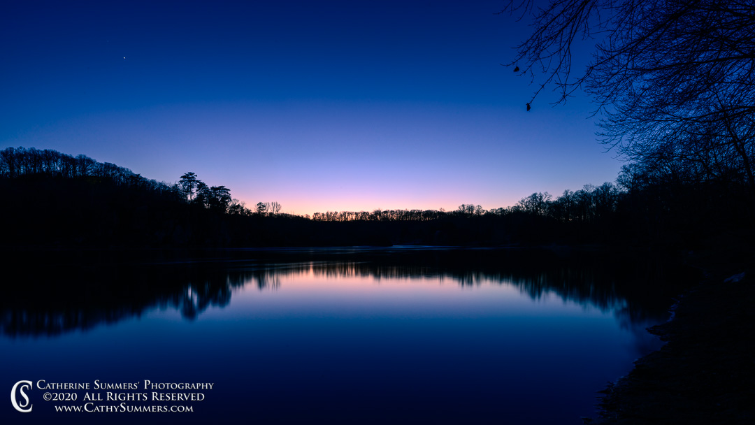 Quiet Sunset Fades Into Night on the Potomac River at Old Anglers' Inn