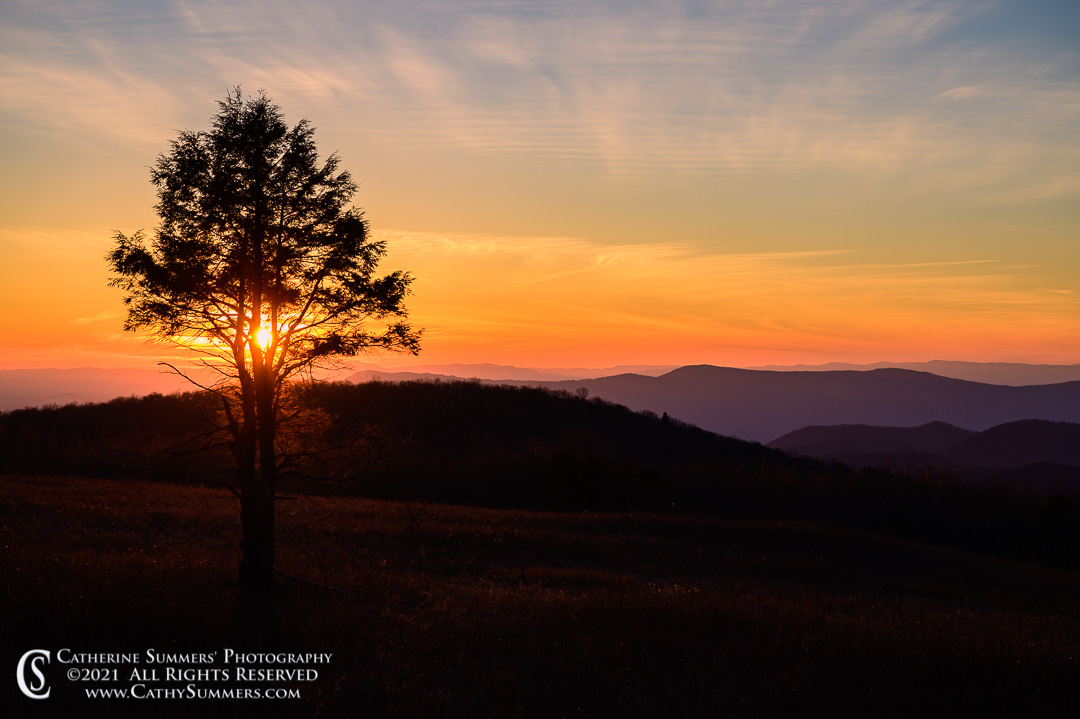 Winter Sunset Over the Shenandoah Valley From Skyline Drive