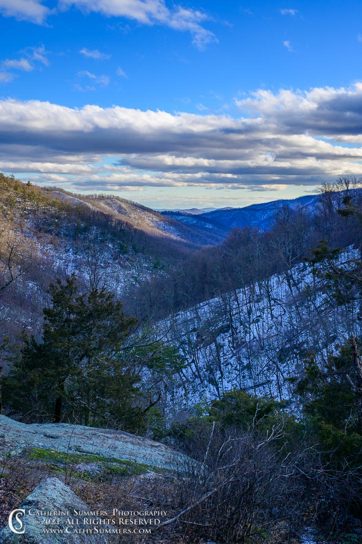 Looking Out of White Oak Canyon Late on a Winter Day