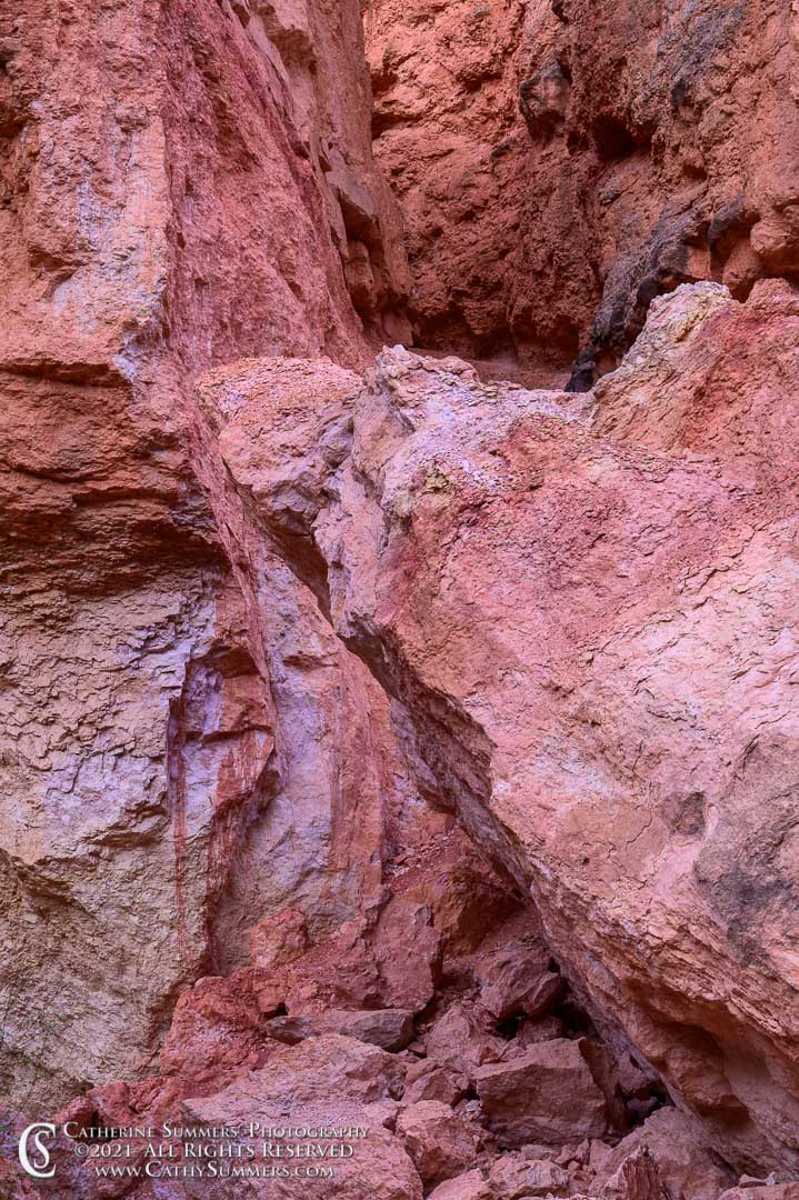 20210518_221: vertical, rock, red, pink, white, patterns, texture, Bryce Canyon