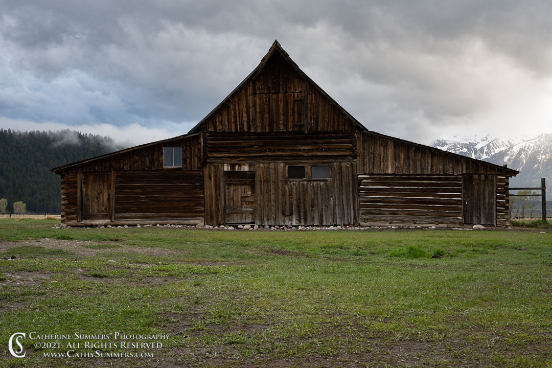 T.A. Moulton Barn on a Cloudy Evening in Grand Teton National Park