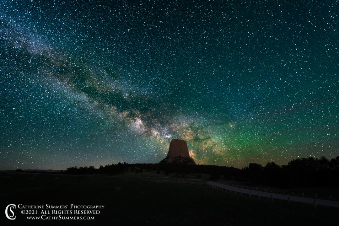 Milky Way Over Devil's Tower National Monument on an Early Summer Night