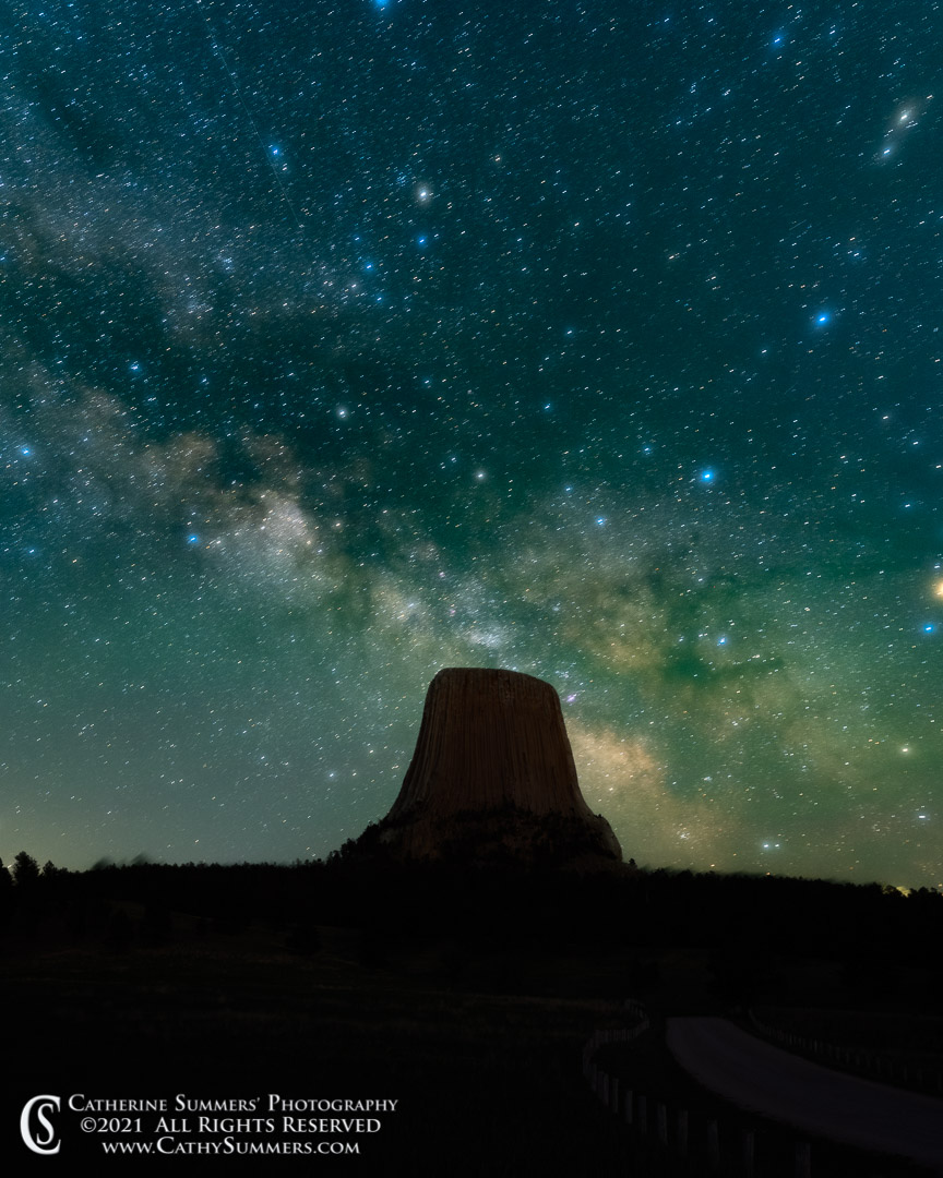 20210602_071: night, stars, Milky Way, astrophotography, AstroBlast filter, Devils Tower