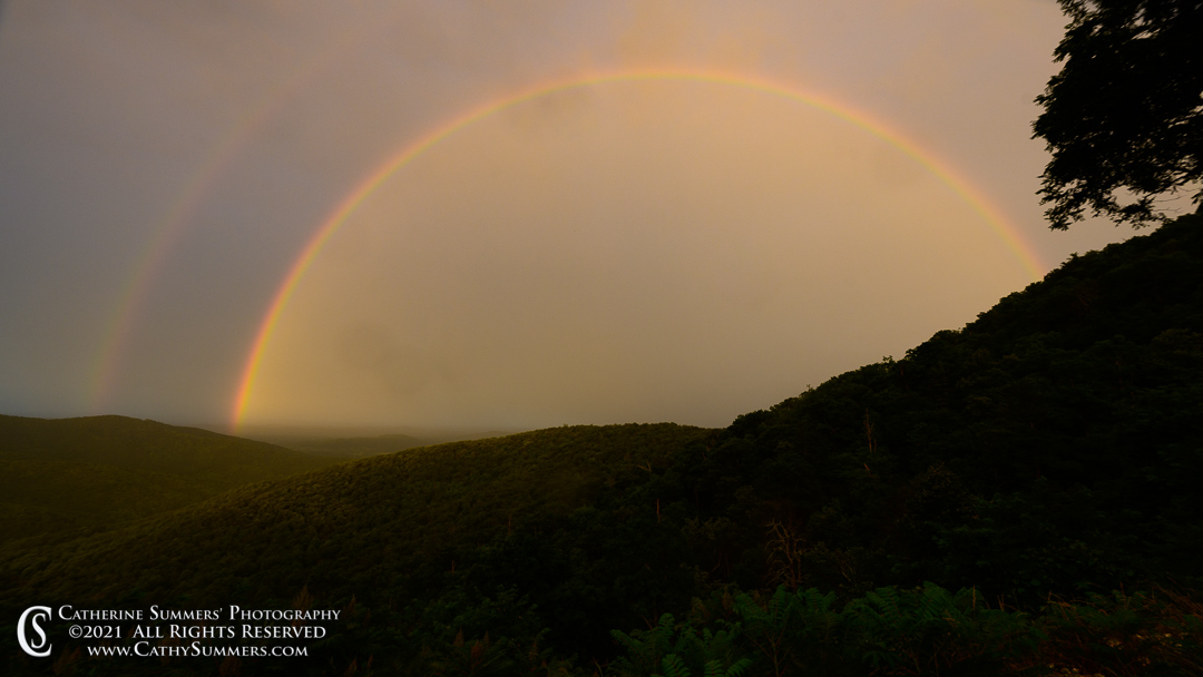 Rainbows Over The Virginia Piedmont from Skyline Drive