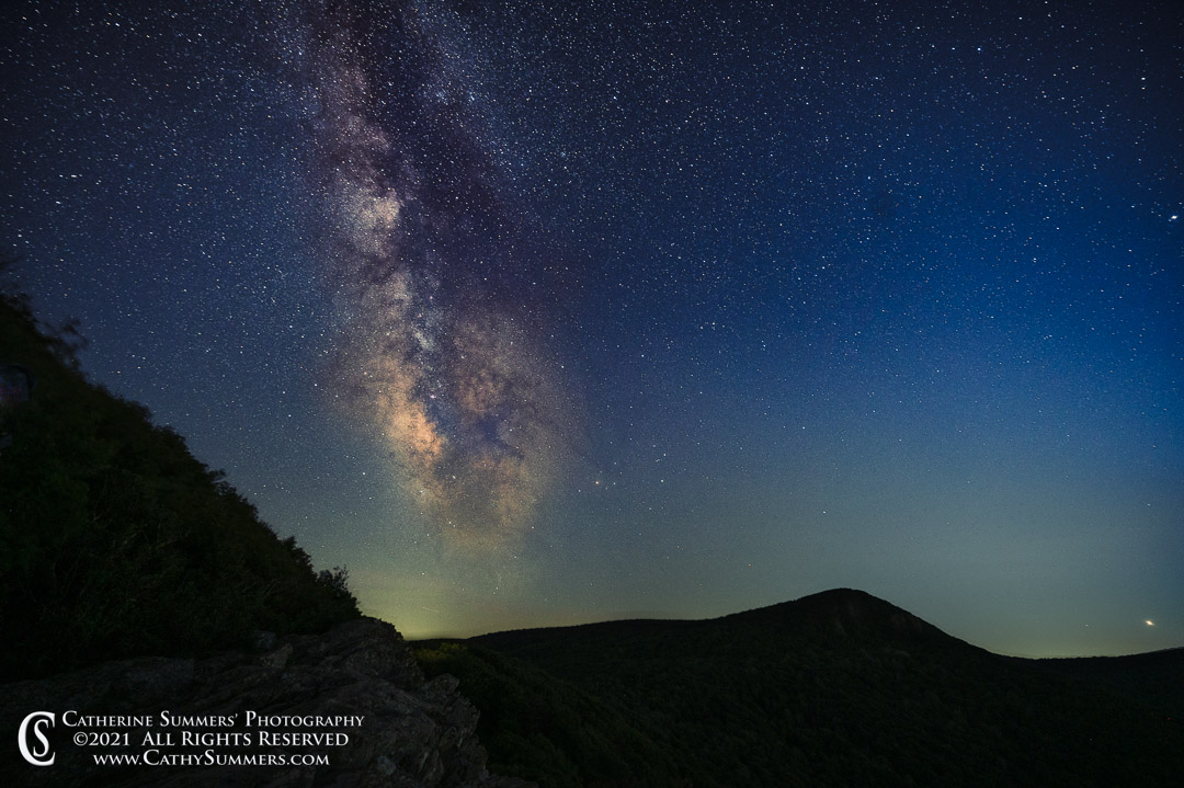 Milky Way Over Hawksbill Mountain in Shenandoah National Park on a September Night at the Crescent Rock Overlook