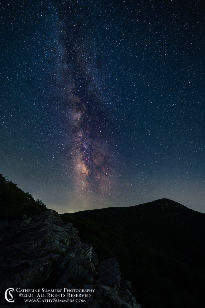 Milky Way Over Hawksbill Mountain in Shenandoah National Park on a September Night at the Crescent Rock Overlook