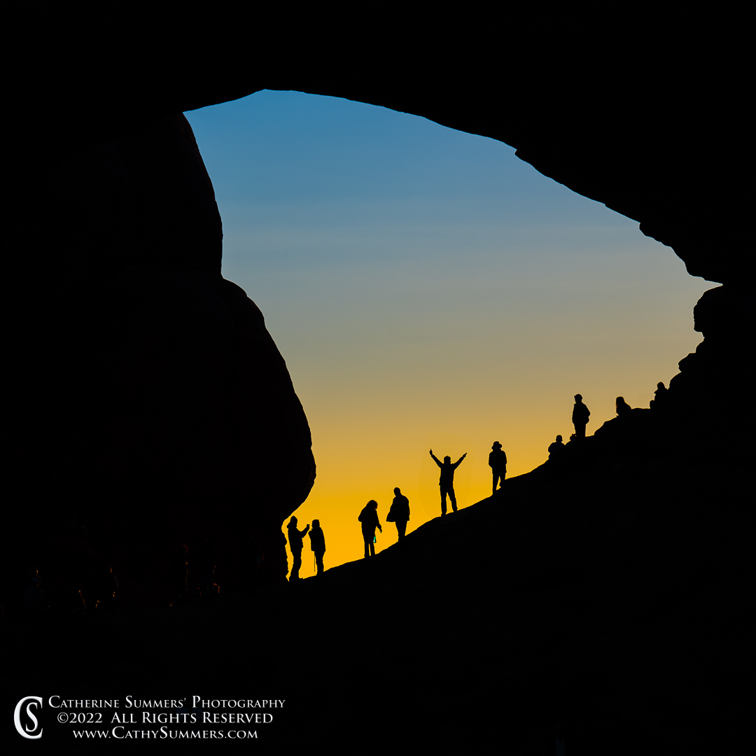 Waiting for Sunrise in North Window Arch