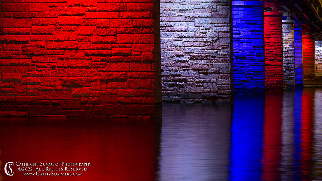 Independence Day Colors Under the Francis Case Bridge in Washington, DC