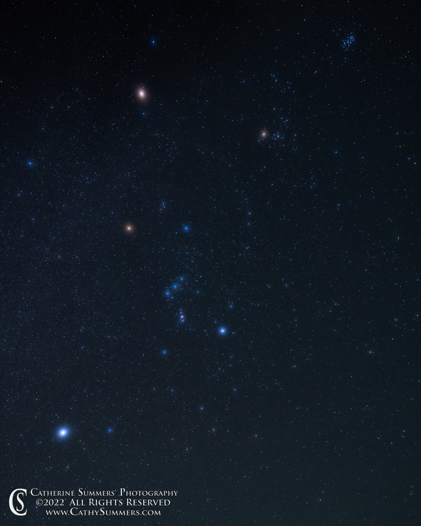 Sirius, Orion, Mars and Pleidaes on an Early Autumn Night - Astroblast Filter
