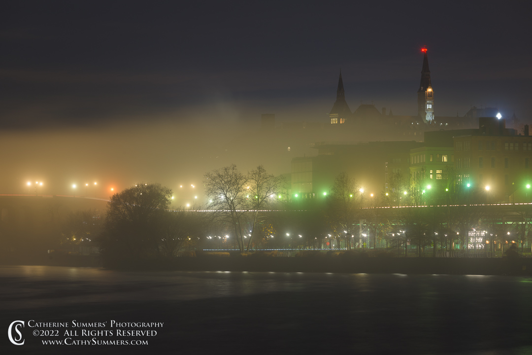 Georgetown and Potomac River on a Winter Morning  Before Sunrise