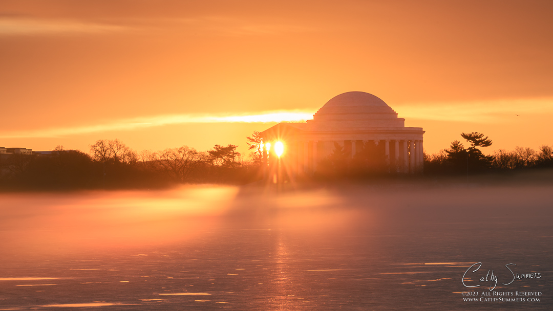 New Year's Sunrise at the Jefferson Memorial