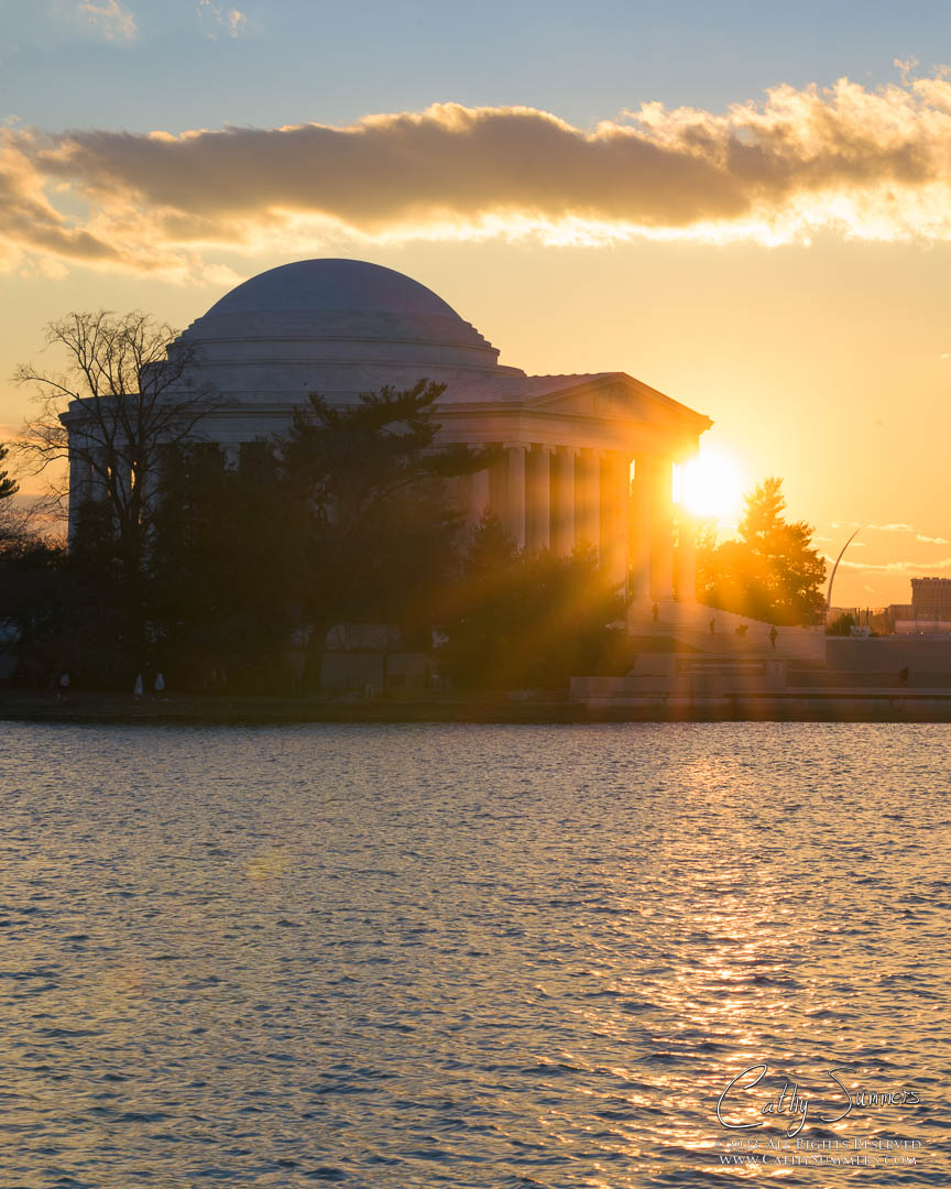 Winter Sunset Over the Jefferson Memorial and Tidal Basin