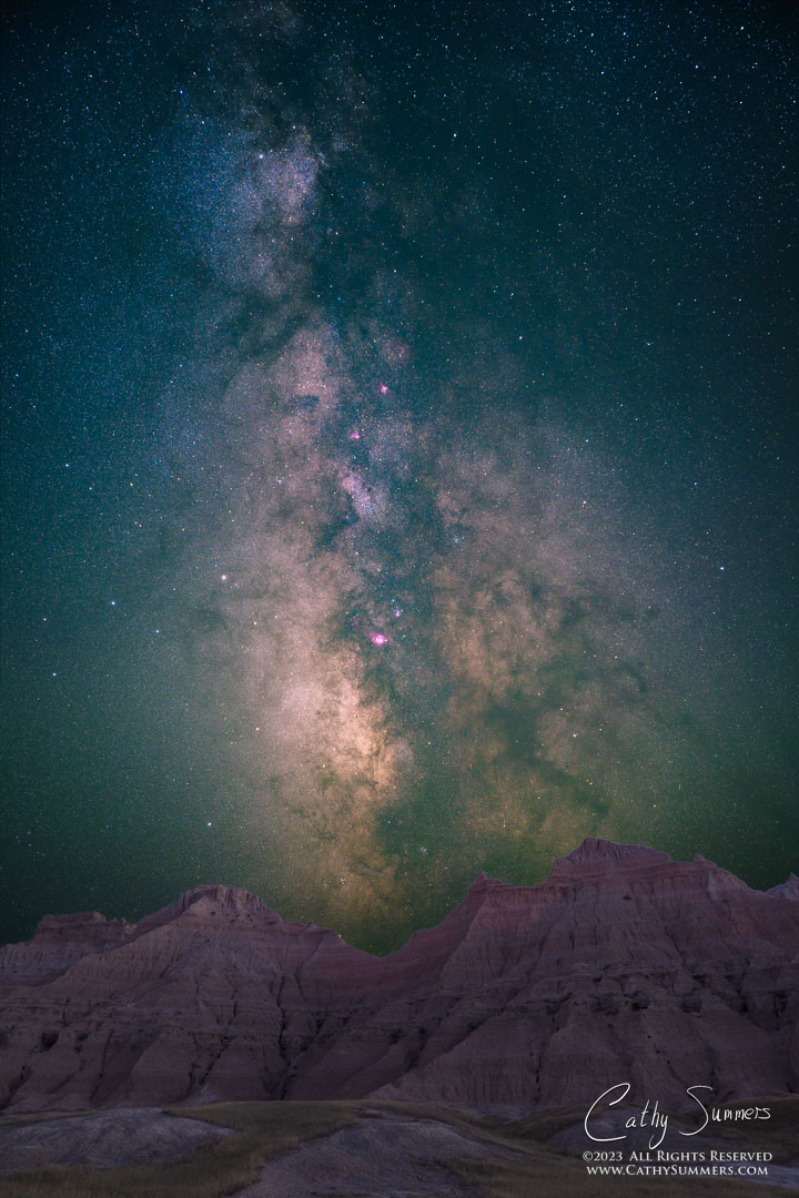 Milky Way Over the Badlands on a September Night