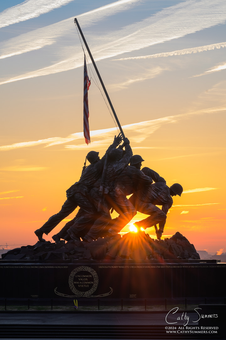 Sunrise at the USMC Memorial