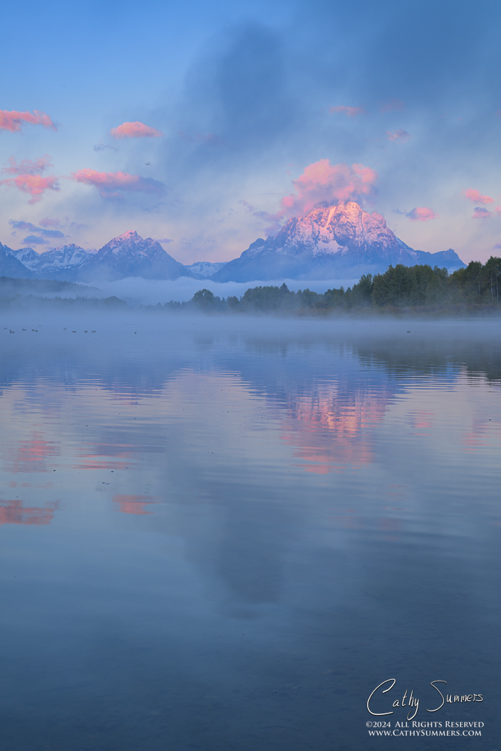 20240920_NZ81702: reflection, sunrise, Snake River, Grand Teton National Park, Mount Moran, Oxbow Bend