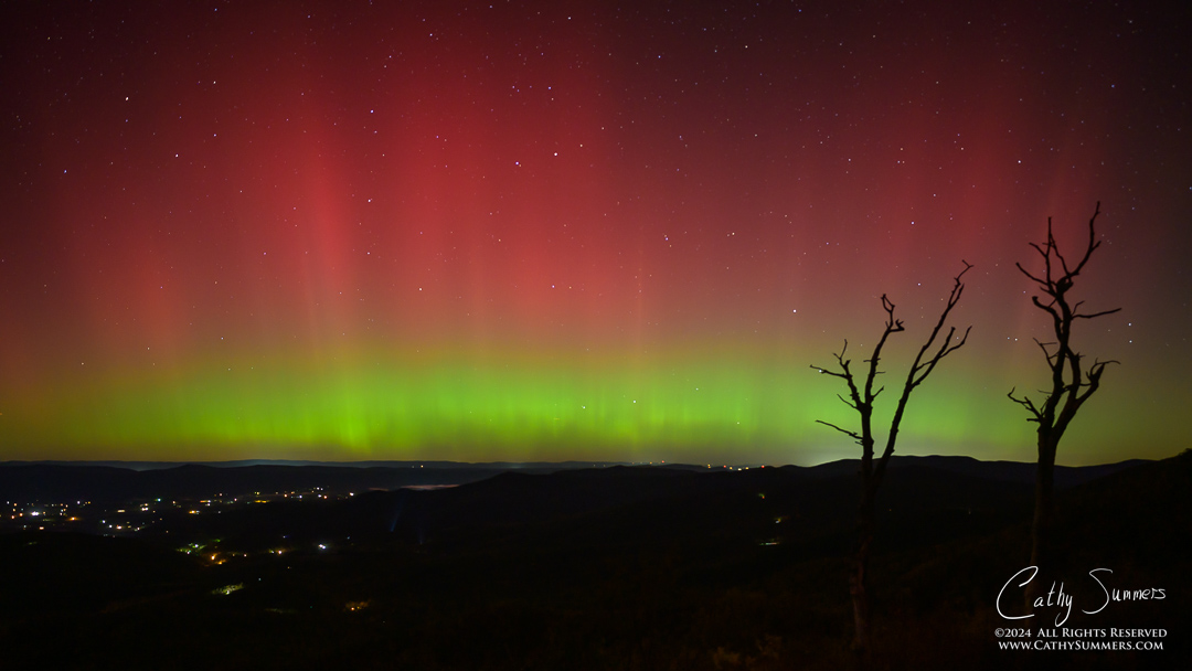 20241011_Z630033: Shenandoah National Park, Jewel Hollow, aurora borealis