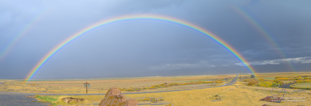 Rainbow Over the Tetons From Teton Overloo, Tetonia, Idaho
