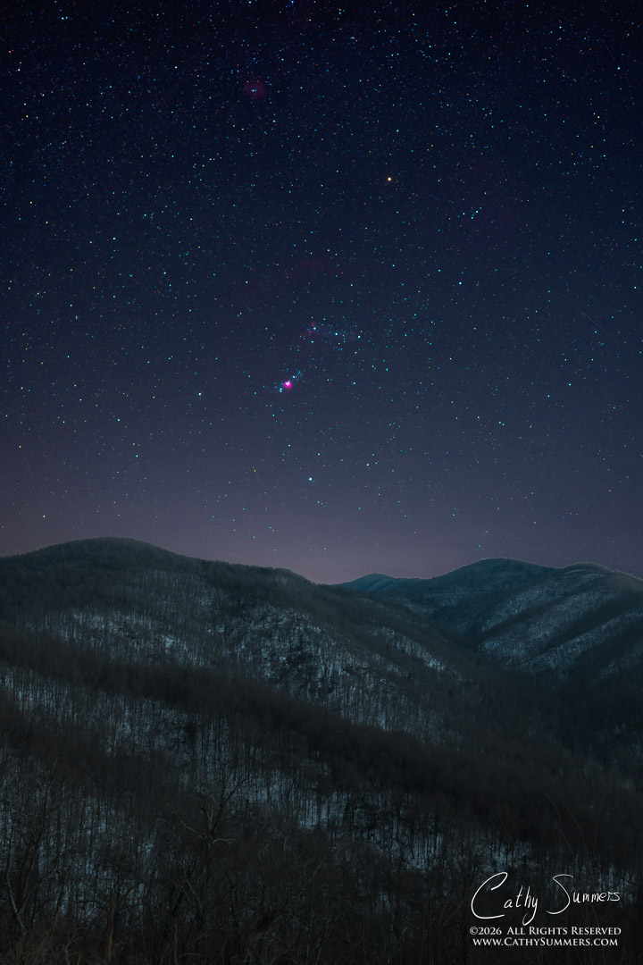 Orion Over the Blue Ridge Mountains in Shenandoah National Park