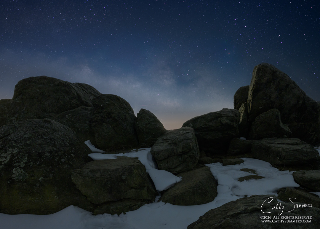 Milky Way Rising at Hazel Mountain Overlook, Shenandoah National Park