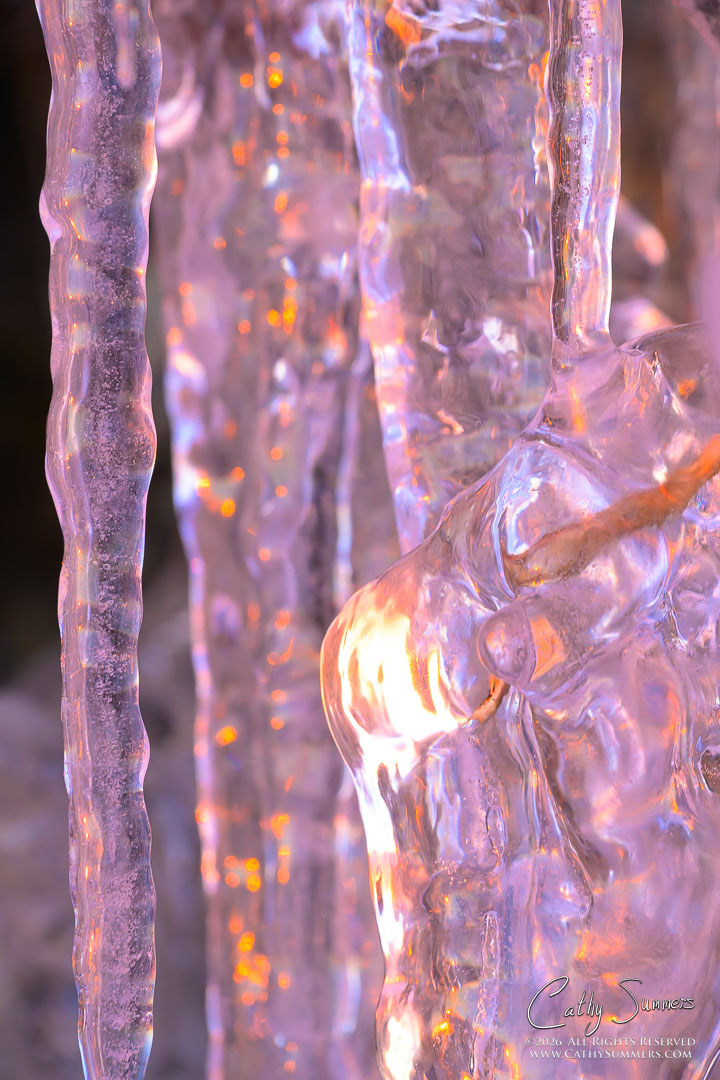 Sunrise Colors and Ice on Skyline Drive, Shenandoah National Park