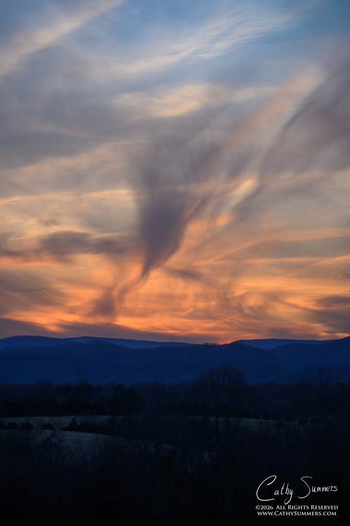 Wispy Clouds at Sunset