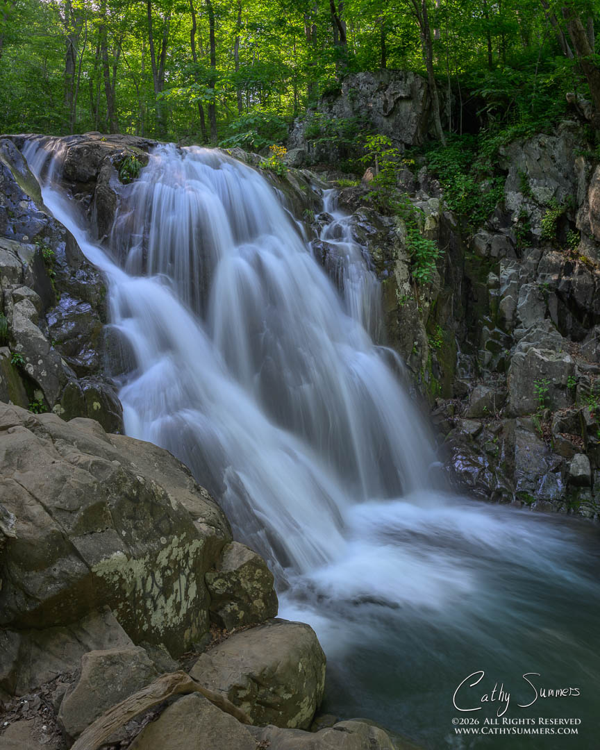 Rose River Falls on the Last Day of Spring - Composite Photo: Exposure Blend and Vertical Panorama