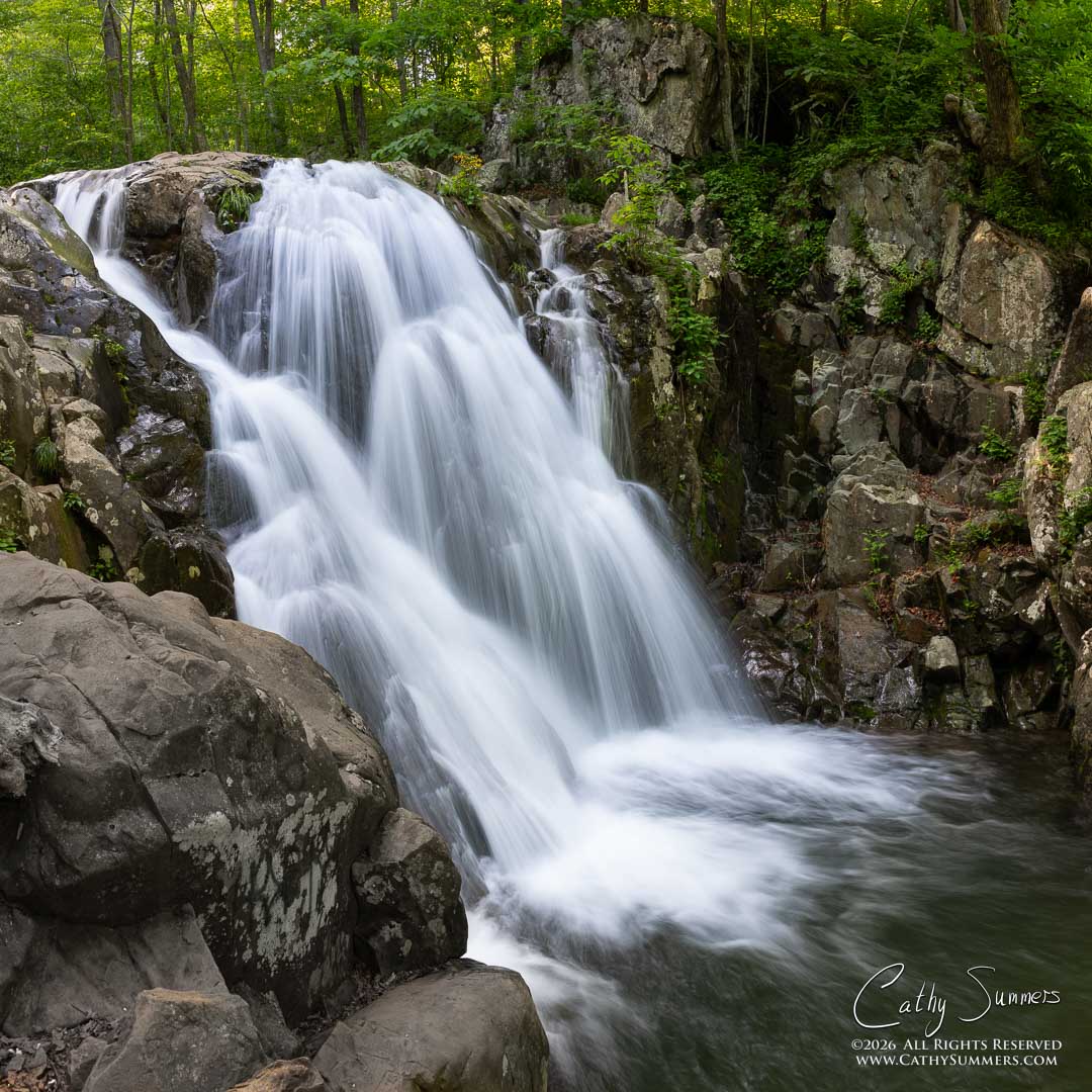 Rose River Falls on the Last Day of Spring - Composite Photo Vertical Panorama