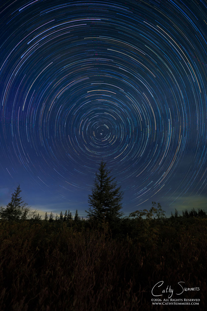 Star Trails on a Summer Night at Dolly Sods (~ 2 hours)