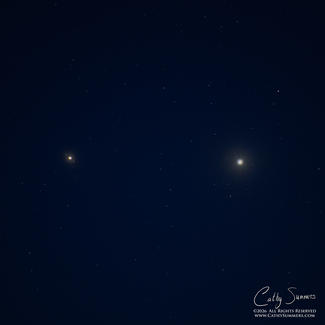 Jupiter and Venus Conjunction from Shenandoah National Park