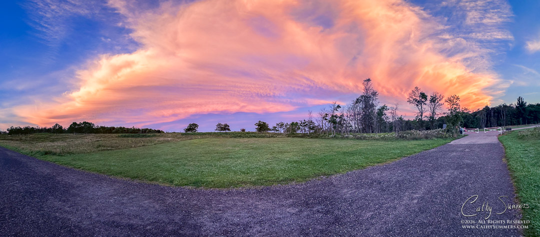 The Approaching Sunrise Lights the Clouds, Panorama at Big Meadows - iPhone Camera