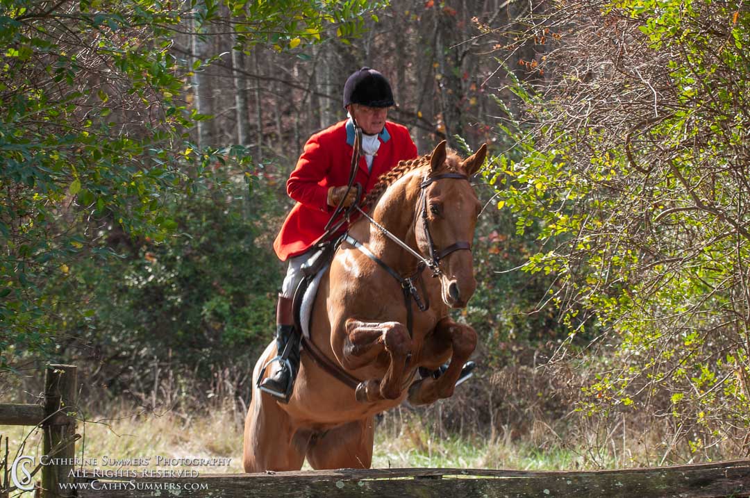 FH_20091126_276: Farmington Hunt, Fox Hunting, jumping, Ken Chapman, Foxfield, Thanksgiving Hunt
